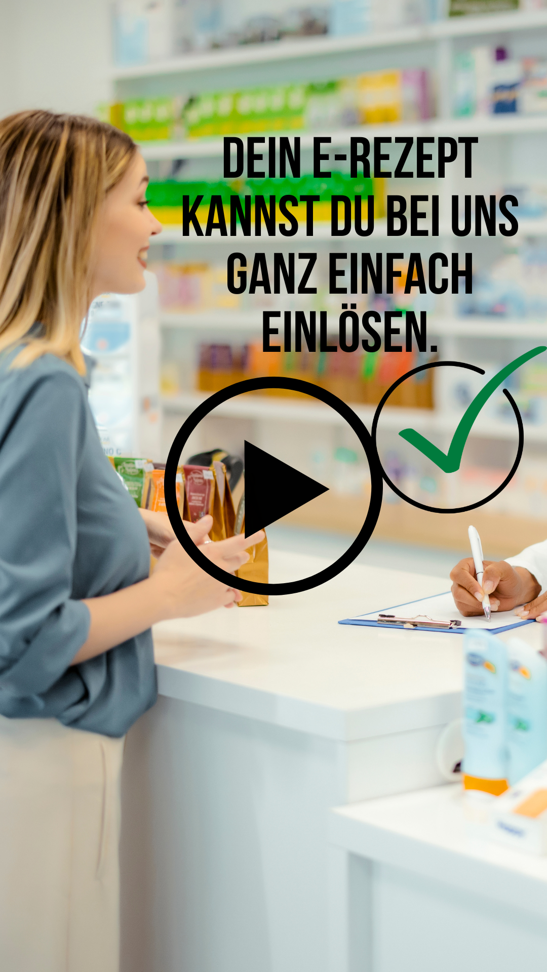 Mehr über den Artikel erfahren Dein E-Rezept kannst du bei uns ganz einfach einlösen.